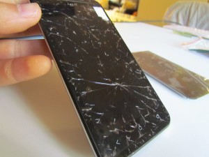 cracked phone screen